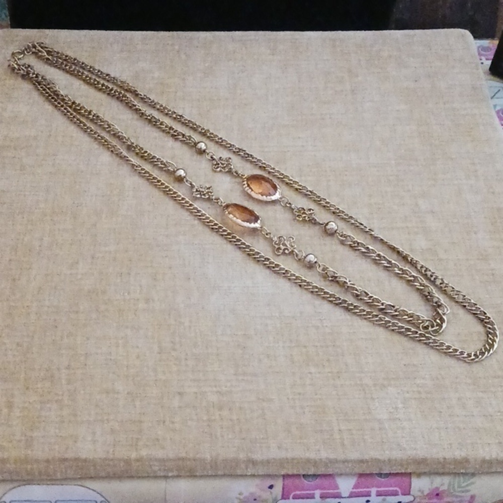Vintage Korea Multi Gold Tone Chunky Chain Necklace